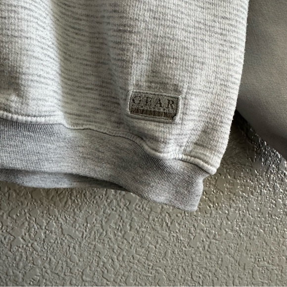 Vintage Caesars Sweatshirt Color Block Long Sleeve Blue Striped Grey Large - Picture 3 of 8
